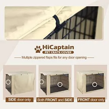 Durable HiCaptain Dog Crate Cover for 30-inch Crates
