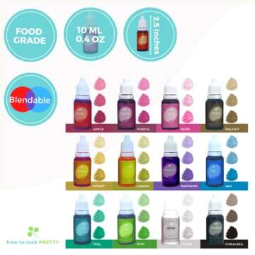 Vibrant 12 Color Natural Liquid Food Coloring for All Ages