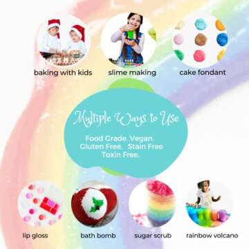 Vibrant 12 Color Natural Liquid Food Coloring for All Ages