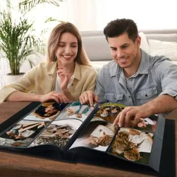 Artmag Fabric Photo Album 4x6 400 Large Capacity for Family Wedding Anniversary Linen Album Holds 400 Vertical Photos (400 Pockets, Beige)