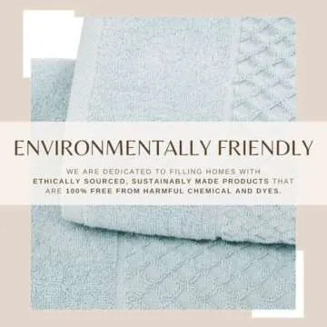 Great Bay Home Blue Bath Towels - 100% Cotton 4 Pack 54x27 Bath Towel Set - Absorbent, Durable, Quick-Dry Towels for Bathroom - Low-Twist, Two-Ply Decorative Towels (Pastel Blue)