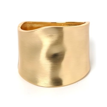 YBMYCM Wide Cuff Chunky Gold Bracelet - Stylish Women’s Cuff Bangle