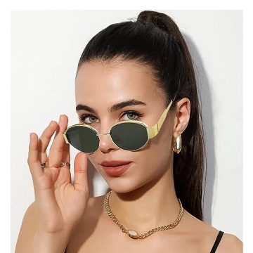 Trendy Oval Sunglasses for Women with UV Protection