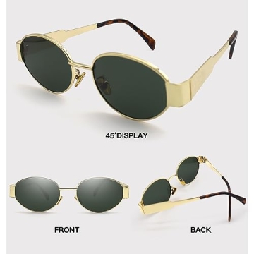 Trendy Oval Sunglasses for Women with UV Protection