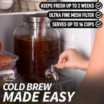 Zulay Kitchen 1 Gallon Cold Brew Coffee Maker for Home