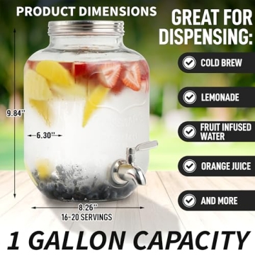 Zulay Kitchen 1 Gallon Cold Brew Coffee Maker for Home