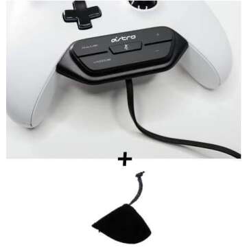 IENZA Bundle: AstroMixAmp M60 Cable Cord Adapter for Xbox One Audio/Chat Using AstroA10 or A40 Gaming Headset with Free IENZA Mic Windshield Cover (NOT for PS4)