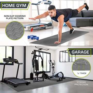 ProsourceFit Puzzle Exercise Mat ½ in, EVA Interlocking Foam Floor Tiles for Home Gym, Mat for Home Workout Equipment, Floor Padding for Kids, Grey, 24 in x 24 in x ½ in, 144 Sq Ft - 36 Tiles