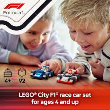 LEGO City F1 Williams Racing & Haas F1 Race Car Set - Fun Building Toy for Kids