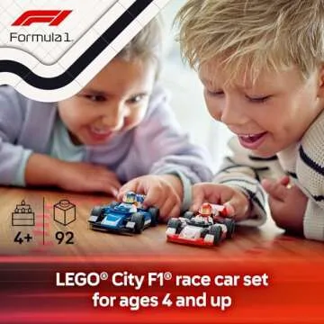 LEGO City F1 Williams Racing & Haas F1 Race Car Set - Fun Building Toy for Kids