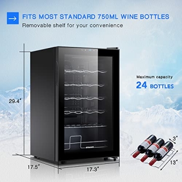 STAIGIS 24 Bottle Wine Cooler with Digital Control