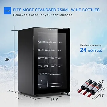 STAIGIS 24 Bottle Wine Cooler with Digital Control