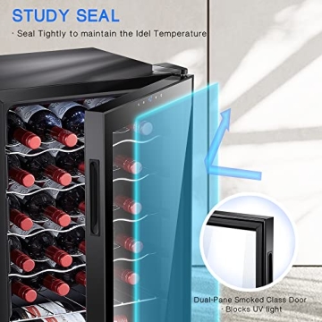 STAIGIS 24 Bottle Wine Cooler with Digital Control