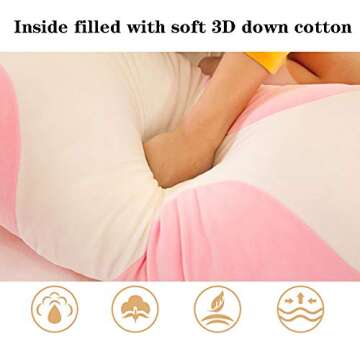 shangman Lovely Plush Cat Doll Cute Cartoon Soft Stuffed Kitten Long Throw Sleeping Pillow Doll Toy ...