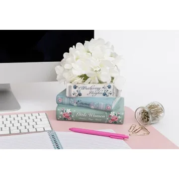 Steel Mill & Co Original Small Book-Shaped Decorative Planter, Ceramic Planter for Home Decor, Cute Bookshelf Decor, Unique Planter for Book Lovers, Classic Titles Bookstack