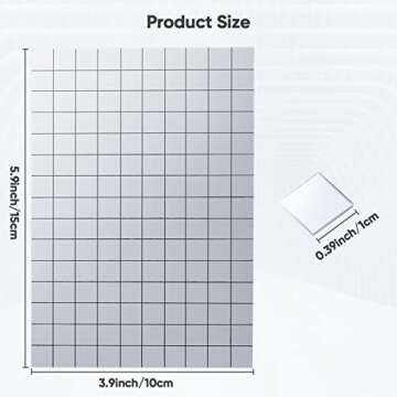 PP OPOUNT 1500 PCS Self-Adhesive Mosaic Tiles, 10 x 10 mm Square Glass Mirrors Mosaic Tiles Mirror M...