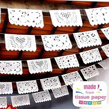 Mexican Papel Picado Banners for Weddings and Celebrations