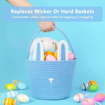 Adorable CubesLand Blue Easter Basket for Boys | Perfect for Egg Hunts!