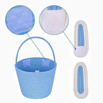 CubesLand Blue Easter Basket for Boys | Adorable Bunny Design