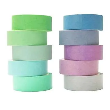 szwilnis 20 Rolls Washi Tape Set, 15mm Wide Colorful Masking Tape, Decorative Rainbow for Bullet Journaling, DIY Crafts Gift Wrapping, Scrapbooking, Holidays & Party Decoration -