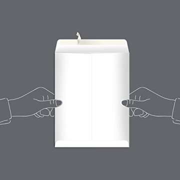 Amazon Basics Catalog Mailing Envelopes, Peel and Seal, 9x12 Inch, 100-Pack, White