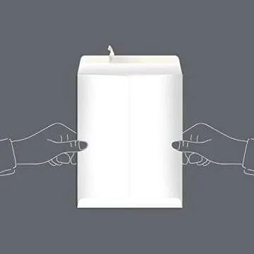 Amazon Basics Catalog Mailing Envelopes, Peel and Seal, 9x12 Inch, 100-Pack, White