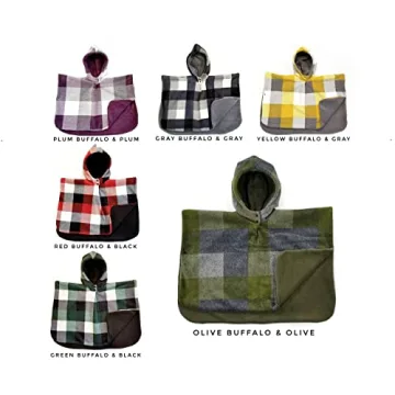 Kids Reversible Car Seat Poncho for Boys & Girls 3-5 Years