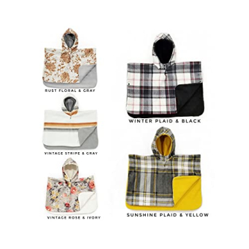 Kids Reversible Car Seat Poncho for Boys & Girls 3-5 Years