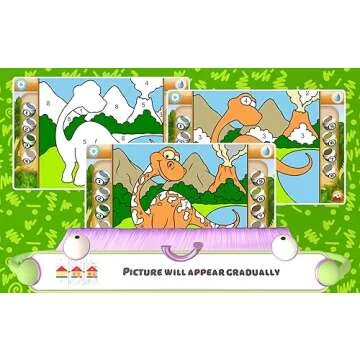 Paint by Numbers Dinosaurs - Fun Learning Adventure