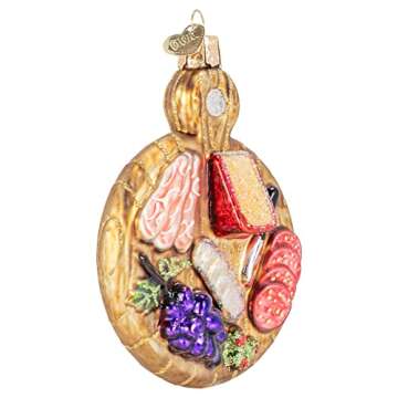 Old World Christmas Charcuterie Board Glass Blown Ornament for Unique Holiday Decor
