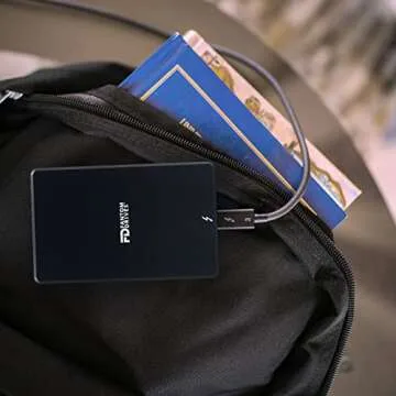 Fantom Drives - 4TB External 3D NAND TLC Portable Solid State Drive - Thunderbolt 3 & 4 USB 3.2 Type-C - 2800MB/s - Intel Certified -TB3X-2300N4TB