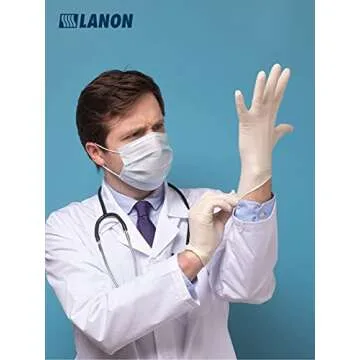 LANON Latex Disposable Gloves - Food Safe, Durable & Eco-Friendly