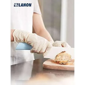 LANON Latex Disposable Gloves - Food Safe, Durable & Eco-Friendly