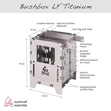 Bushbox LF Titanium Outdoor Stove for Camping and Hikes