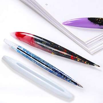3 Pack Silicone Moulds for DIY Resin Ballpoint Pens