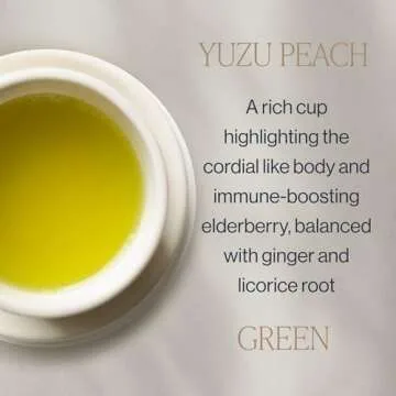 Rishi Yuzu Peach Green Tea - Organic & Naturally Sweet