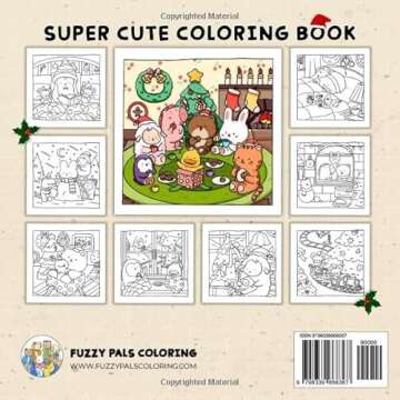 Hygge Christmas: Cute and Cozy Christmas Coloring Book for Adults and Teens Featuring Adorable Anima...