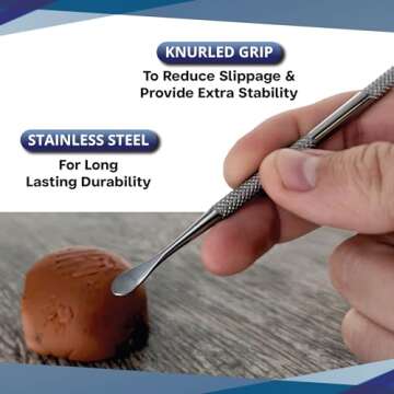 SE 12-Piece Stainless Steel Wax Carvers Set, Wax & Clay Sculpting Tools, Double Ended Carving Kit fo...