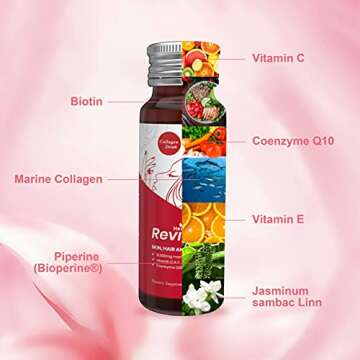 Heivy Liquid Collagen for Women, Collagen Drink with 10,000mg Marine Collagen Peptides, Collagen Liq...
