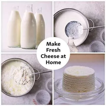 Country Trading Co. Cheesemaking Molds Set of 5 - Ricotta Cheese Draining Baskets for Home Cheese making Made in Italy