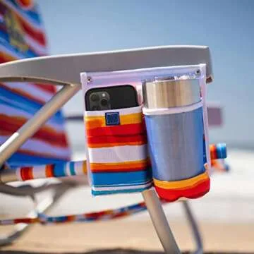 Tommy Bahama 2 Pack Backpack Beach Chair 5 Position Chair, Including Lay Flat (Orange Stripes)
