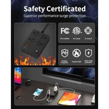 VPSUN Power Strip with USB C Ports for Fast Charging