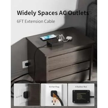 VPSUN Power Strip with USB C Ports for Fast Charging