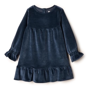 Chic Navy Corduroy Dress for Baby Girls | Sofia Grainge