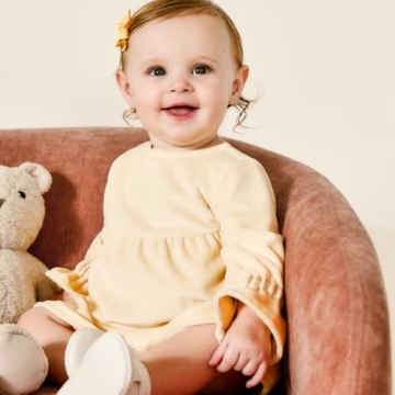 Chic Navy Corduroy Dress for Baby Girls | Sofia Grainge