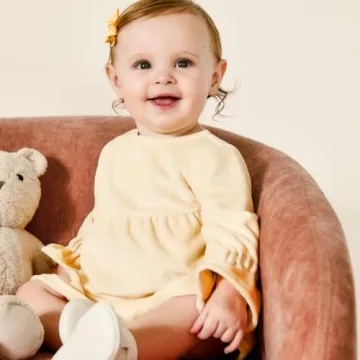 Chic Navy Corduroy Dress for Baby Girls | Sofia Grainge