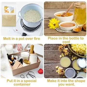 5LB Beeswax Pellets Beeswax for Candle Making Beeswax Pellets for Skin Beeswax Beads Beeswax Bulk Beeswax for Lotion Making for DIY and Craft Project