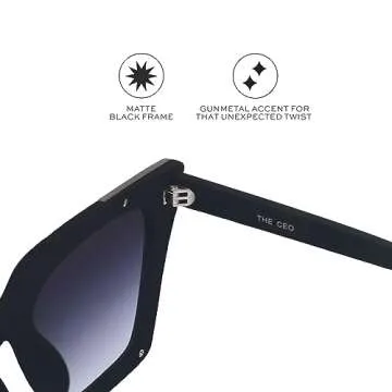 TOPFOXX Square Oversized Sunglasses for Women
