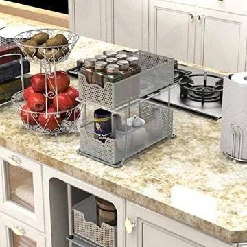 Sliding Cabinet Basket Organizer for Easy Home Organization