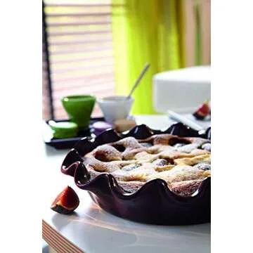 Emile Henry 9 Inch Pie Dish in Blue Flame - Durable Cookware